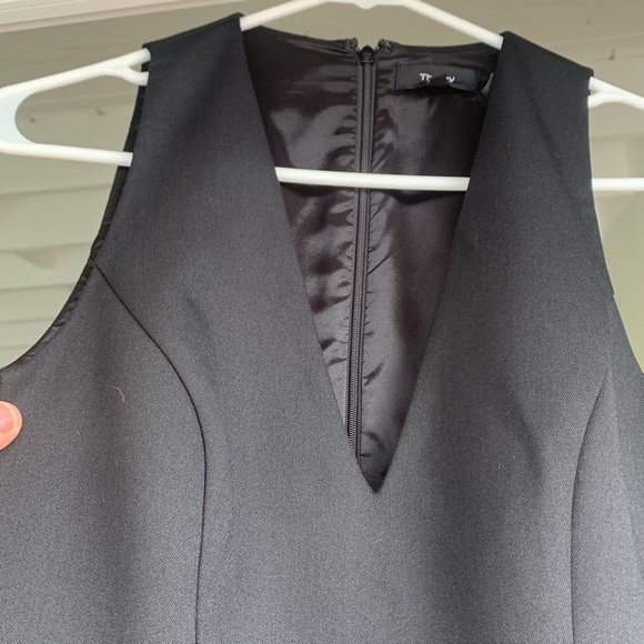 Theory Belted Jumpsuit Tux Wool Sleeveless Size 2 Black - Picture 4 of 14